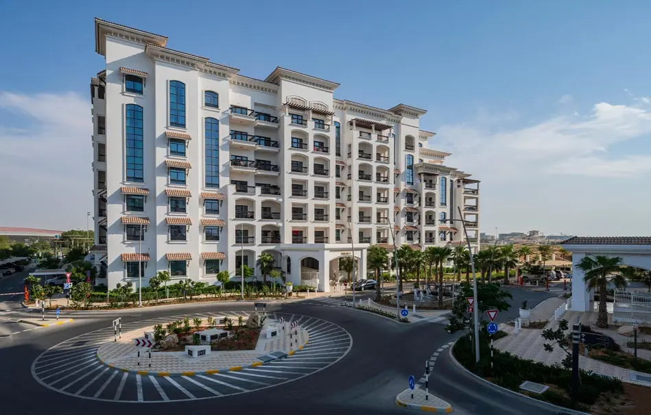 Ansam apartment community on Yas Island, Abu Dhabi featuring low-rise buildings, greenery and attractive residential surroundings==.jpg