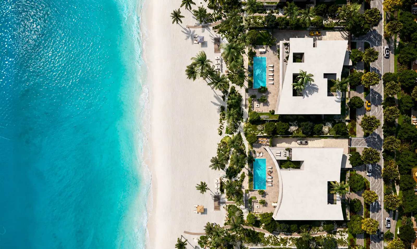 Marsa Al Saadiyat beachfront villas aerial