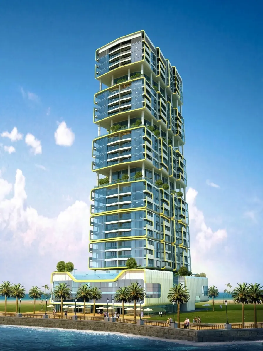 Landscaped outdoor barbecue area and social gathering zone at Sky Gardens Residence on Al Reem Island