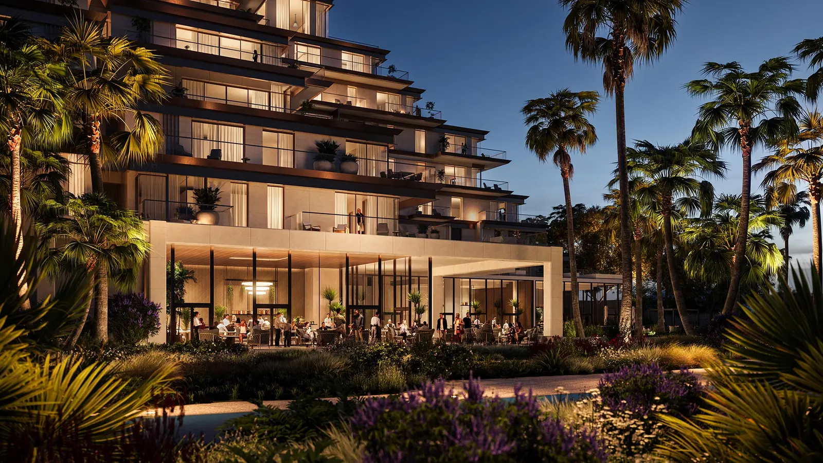 Sama Yas Yas Island Abu Dhabi residential project exterior surrounded by green landscaped areas.jpg