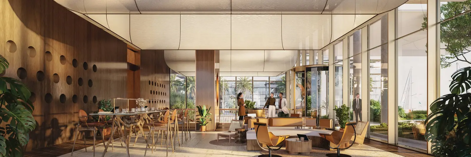 Spacious open-plan kitchen and dining area at Juman 2 Luluat Al Raha Abu Dhabi residences.jpg