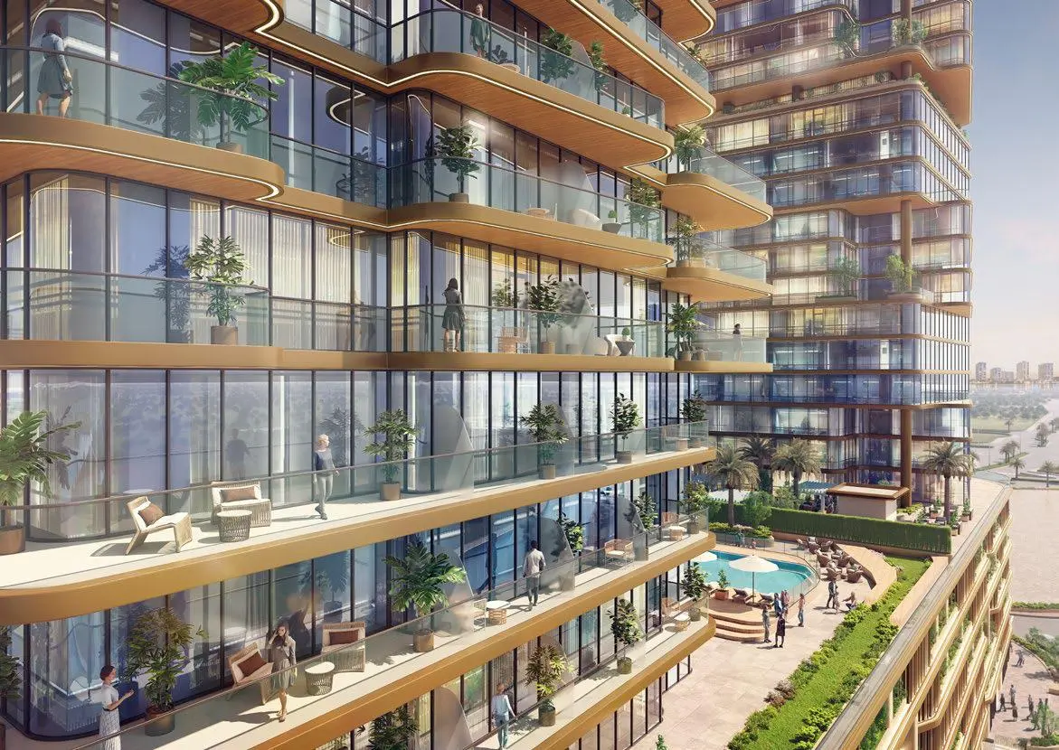 Radiant Atrium twin towers exterior on Al Reem Island Abu Dhabi real estate landmark.jpg