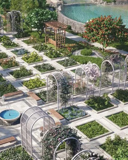 gardens and terraces at Bab Al Qasr Garden Residence 66 Masdar City Abu Dhabi offering luxury outdoor living and privacy.jpg