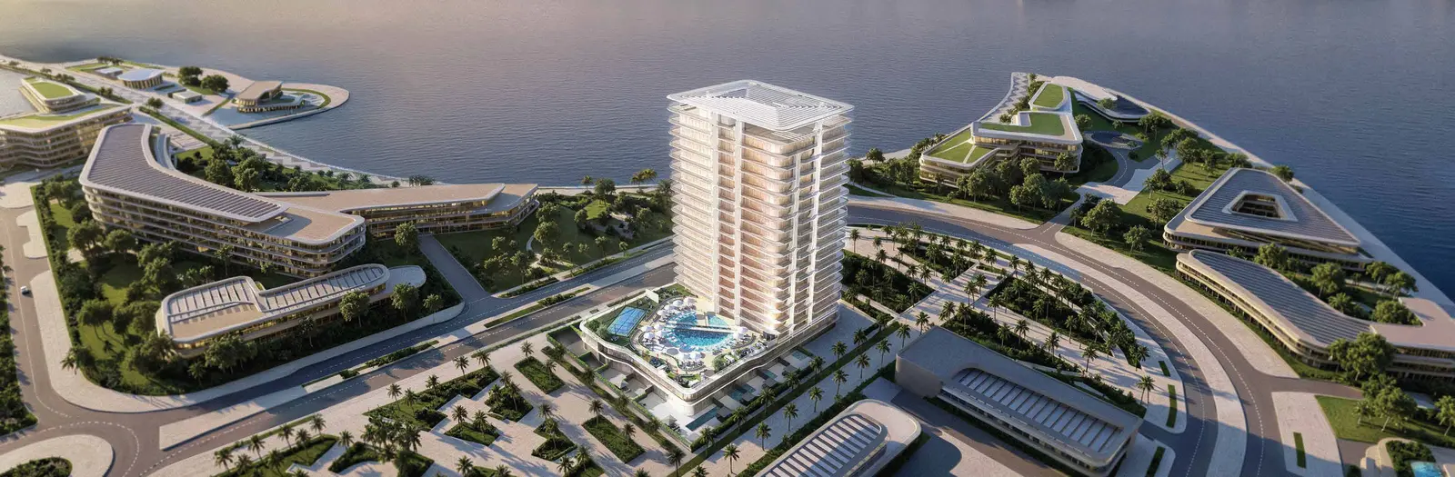 Front view of Stellar by Elie Saab Yas Island residential building highlighting sculpted architecture..jpg