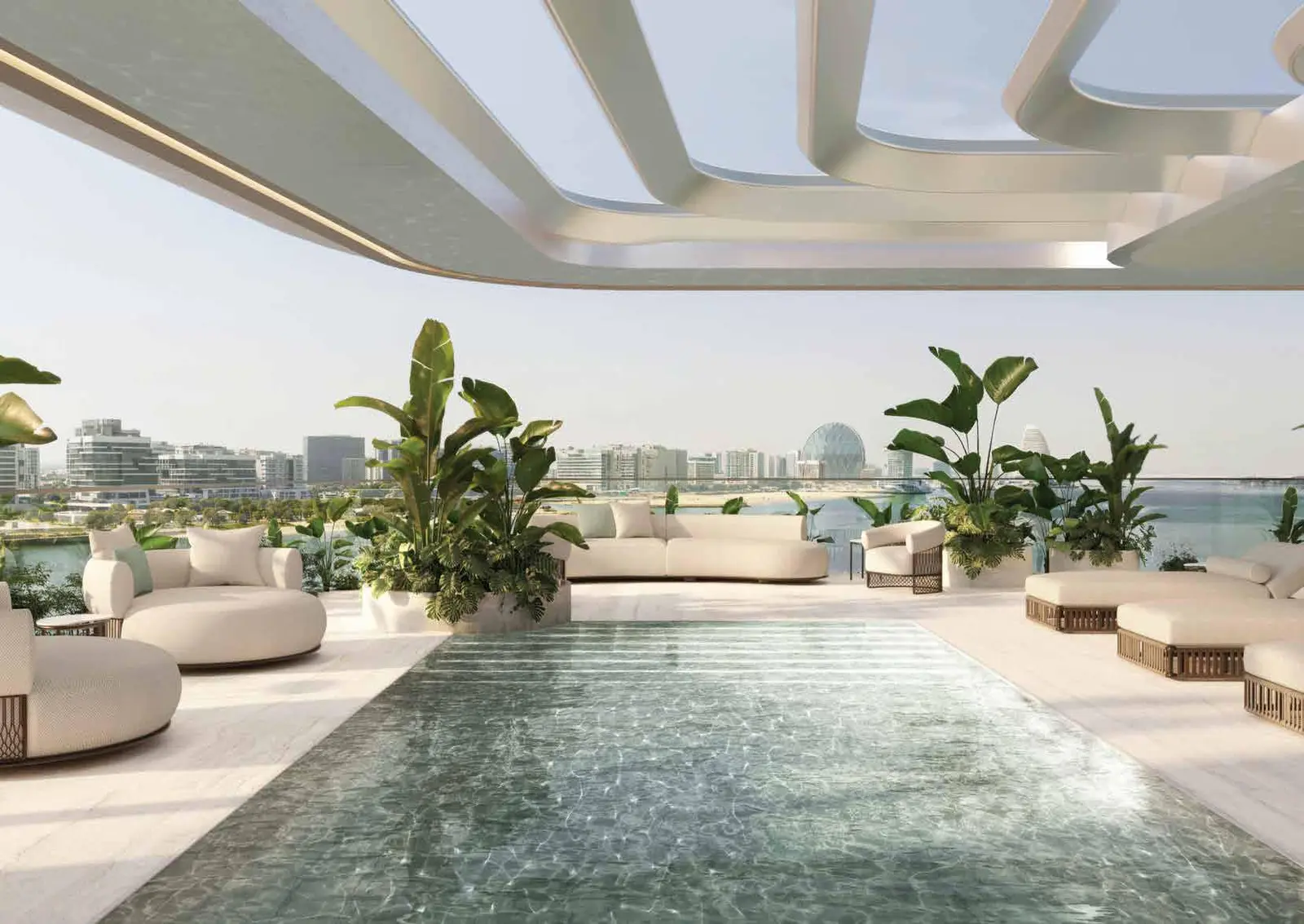 Designer lounge area furnished by ELIE SAAB Maison at Stellar by Elie Saab Yas Island..jpg
