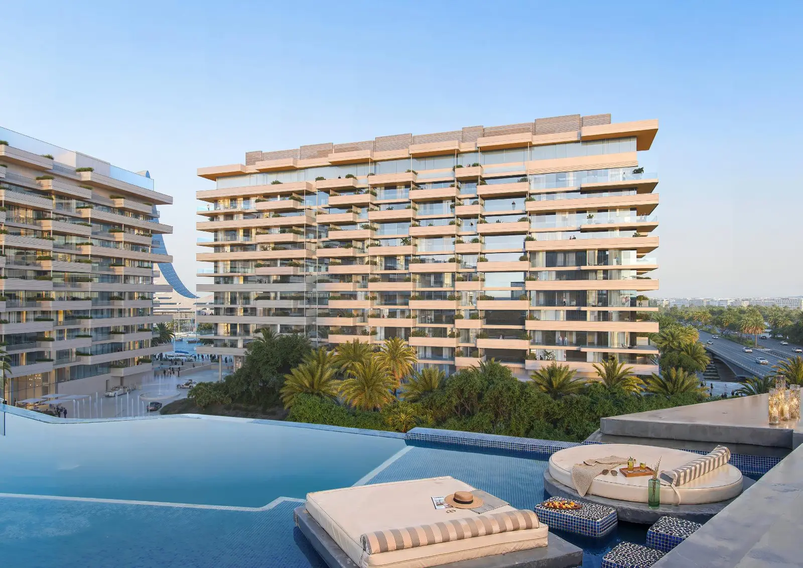 Modern entrance of Juman 3 at Luluat Al Raha featuring refined architectural elements and upscale residential design..jpg