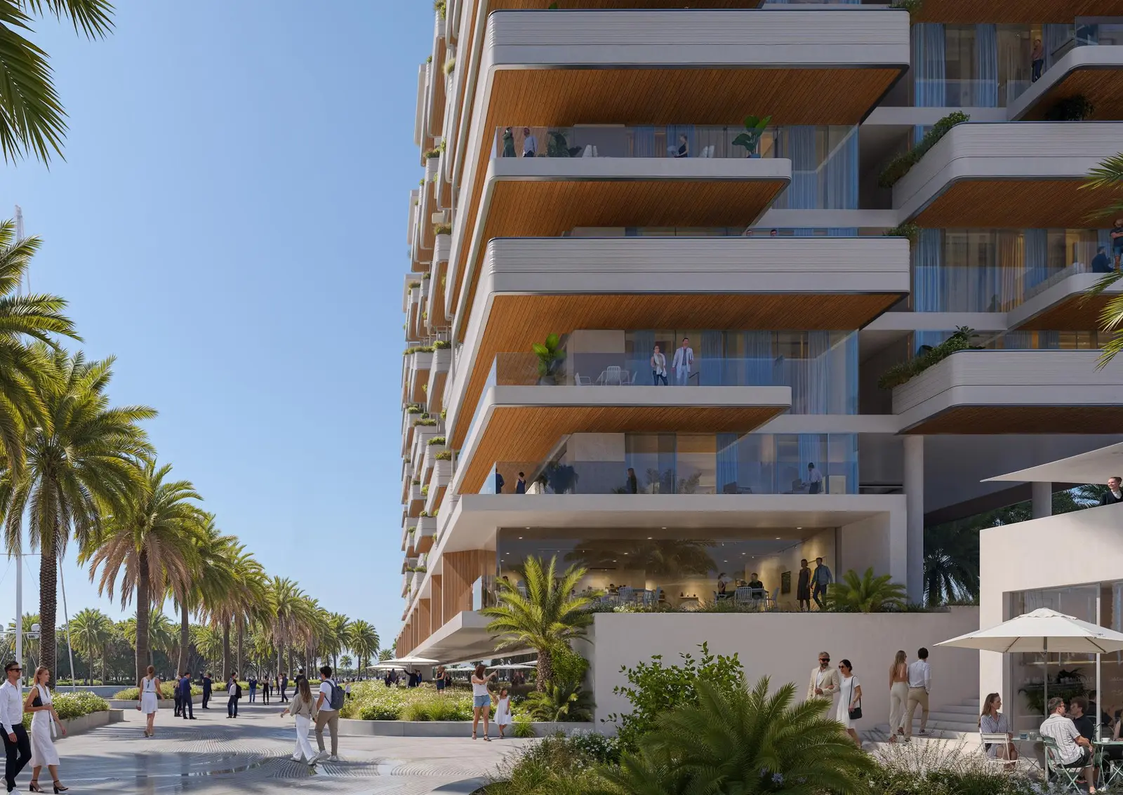 Elegant façade of Juman 3 at Luluat Al Raha showcasing modern coastal architecture and upscale residential lifestyle.jpg