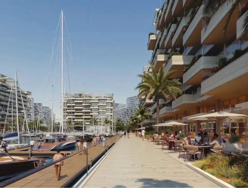 Juman 3 towers rising along Luluat Al Raha marina offering spectacular waterfront views and luxury Abu Dhabi living..jpg
