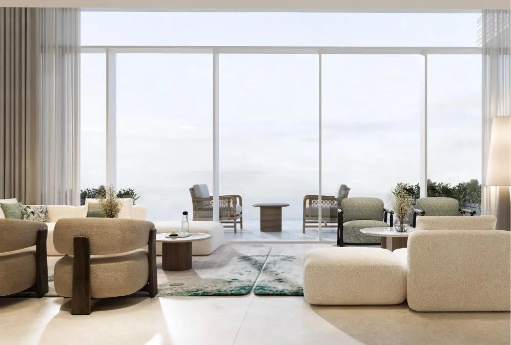 Juman 3 Luluat Al Raha loft interior with double-height ceilings and premium contemporary residential finishes.jpg