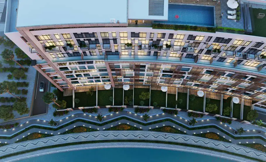 Perla 2 Reportage residential building with modern glass facade in Yas Bay