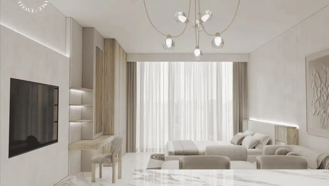 Radiant Marina Towers spacious 1-bedroom apartment interior with modern furnishings and premium finishes.jpg