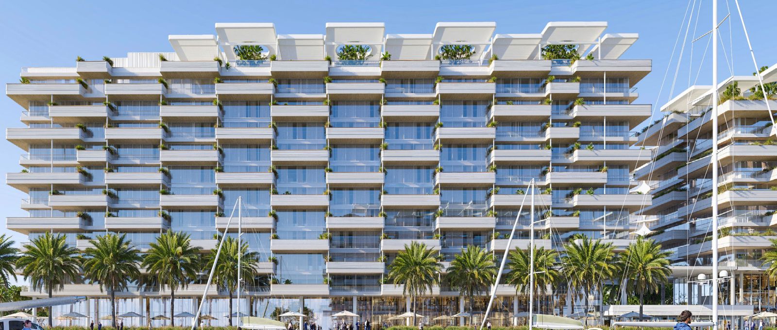 Juman 2 Luluat Al Raha Abu Dhabi waterfront apartments showcasing modern architecture and panoramic Marina District views.