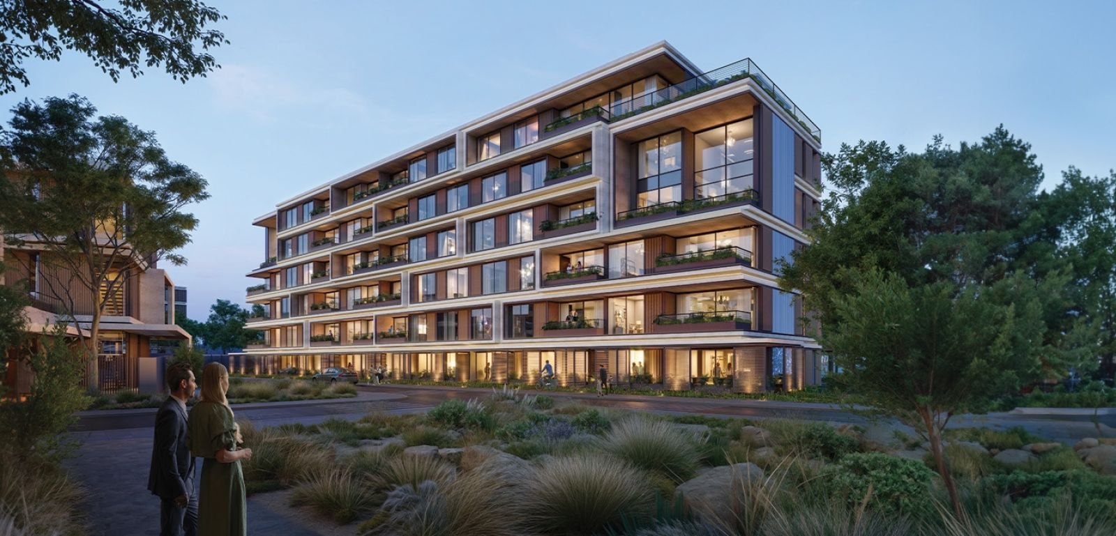 Naseem Al Jurf luxury waterfront apartments and villas overlooking Sahel Al Emarat coastline with modern architectural design