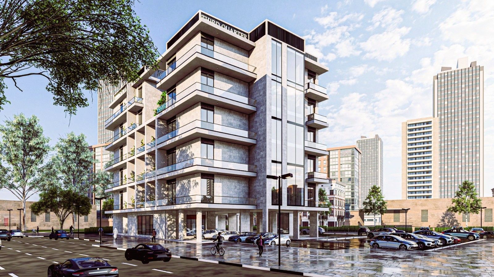 Al Reeman Gate mixed-use apartments in Al Shamkha Abu Dhabi featuring modern architecture and contemporary living spaces.
