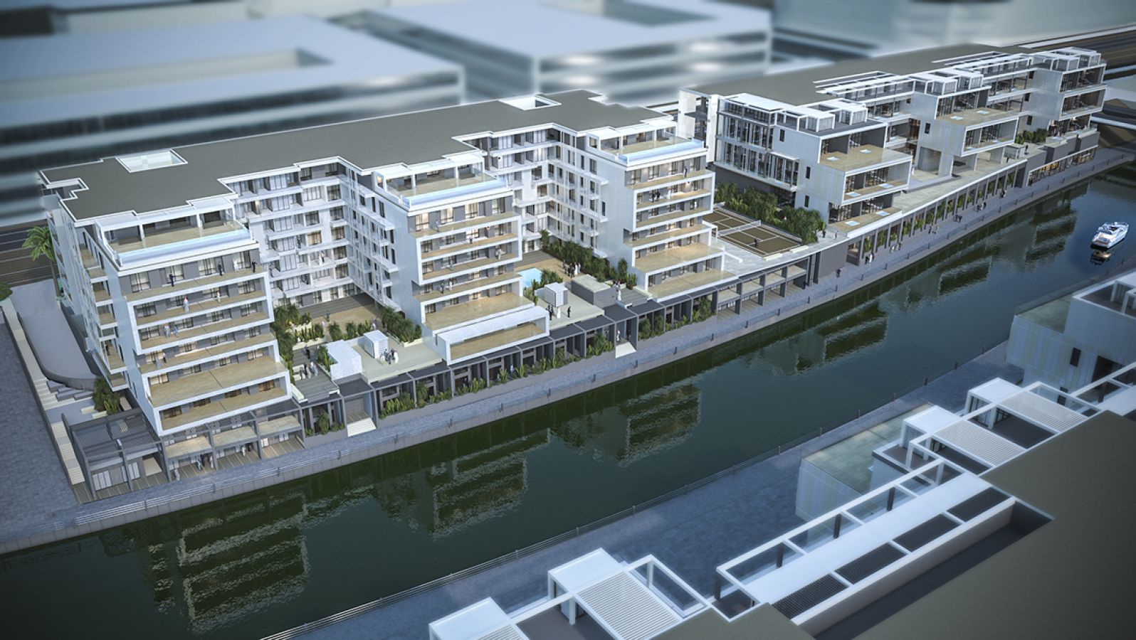 Al Raha Lofts 2 luxury residential building exterior with modern architecture at Al Raha Beach